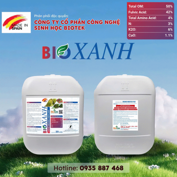 Phân Bón Hữu Cơ BIO XANH Tây Ban Nha - Can 20L - Hình ảnh 3