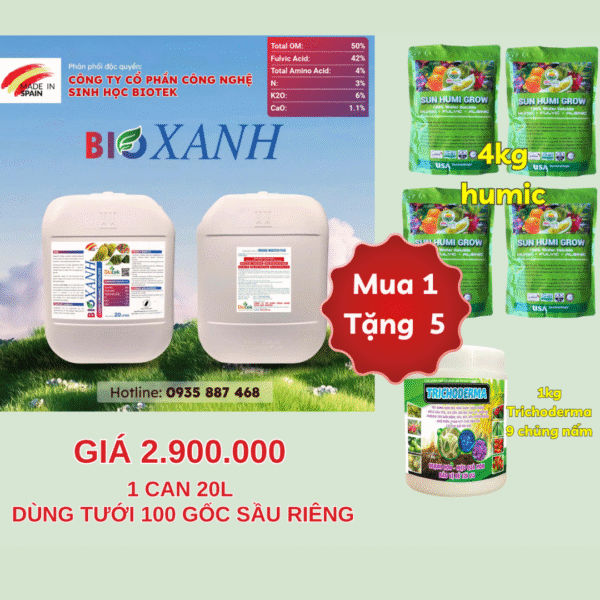 Phân Bón Hữu Cơ BIO XANH Tây Ban Nha - Can 20L - Hình ảnh 2