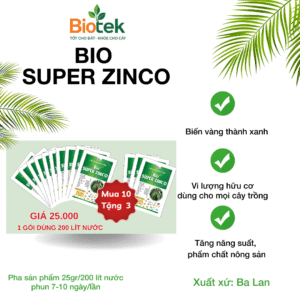 Phân Bón Vi Lượng BIO SUPER ZINCO - Combo 10 tặng 3