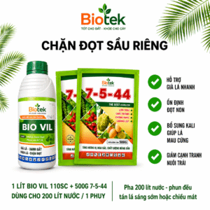 BỘ CHẶN ĐỌT SẦU RIÊNG – GIÚP GIÀ LÁ NHANH, ỔN ĐỊNH SINH TRƯỞNG DÙNG CHO 200L