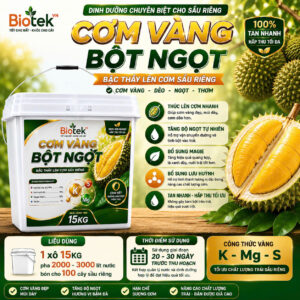 Xô Cơm Vàng Bột Ngọt 15kg  - Kali - Lưu Huỳnh - Magie thương hiệu BIOTEK