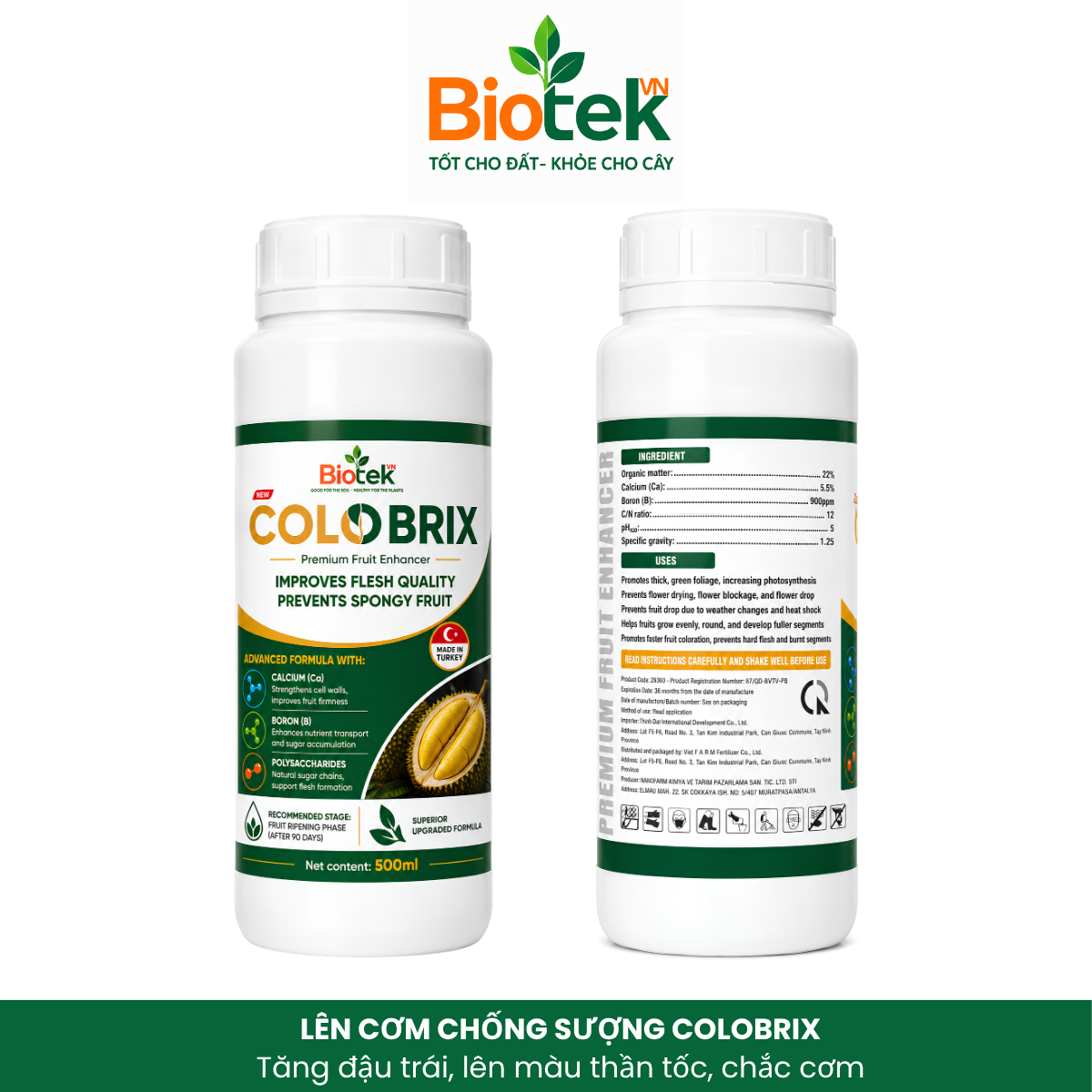 COLOBRIX 500ml – Hỗ trợ lên màu, chắc cơm và chất lượng trái - Ảnh 2