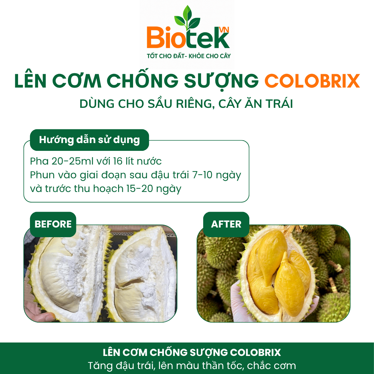 COLOBRIX 500ml – Hỗ trợ lên màu, chắc cơm và chất lượng trái - Ảnh 4